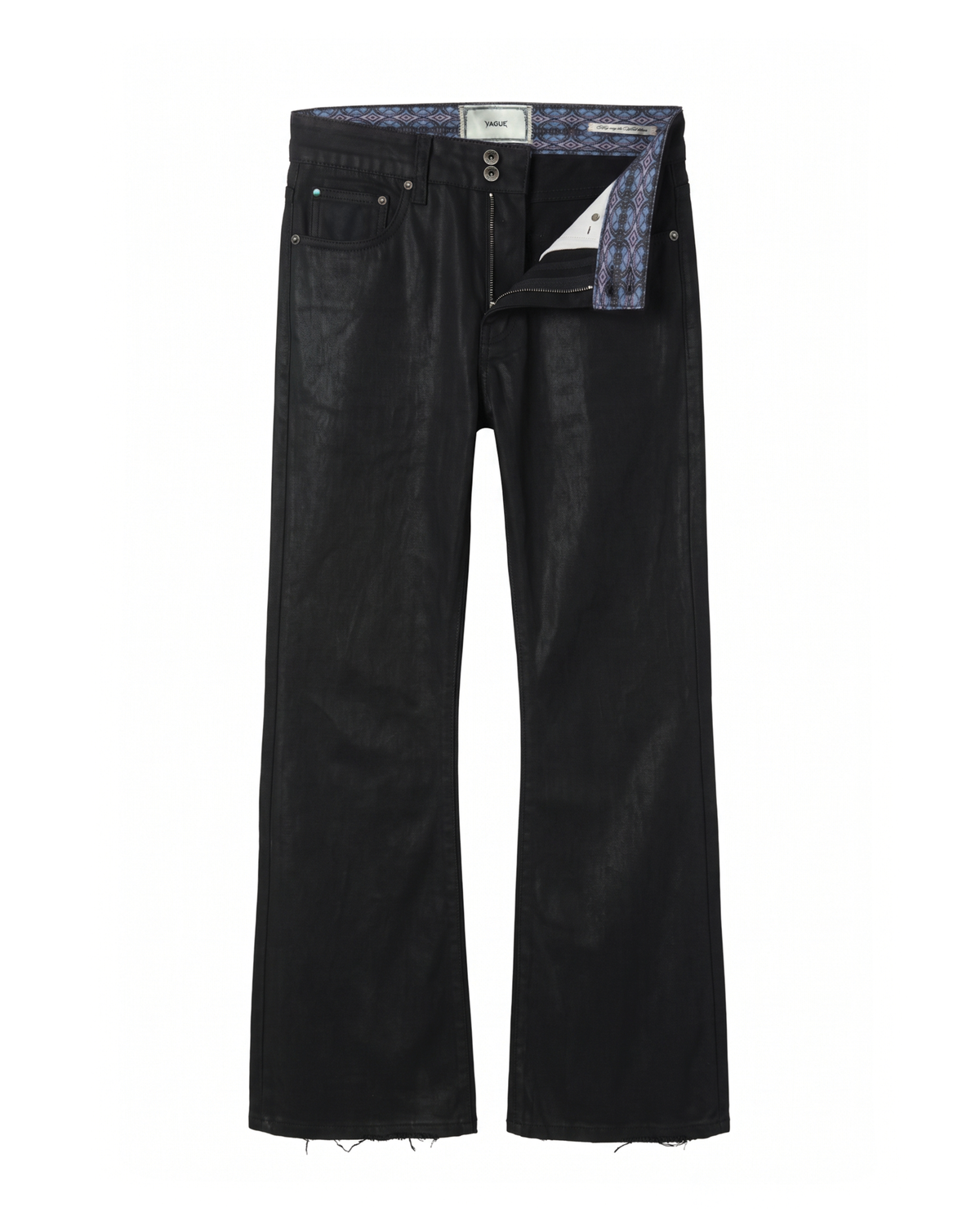 WAXED CIGARETTE BOOTCUT DENIM [BLACK]