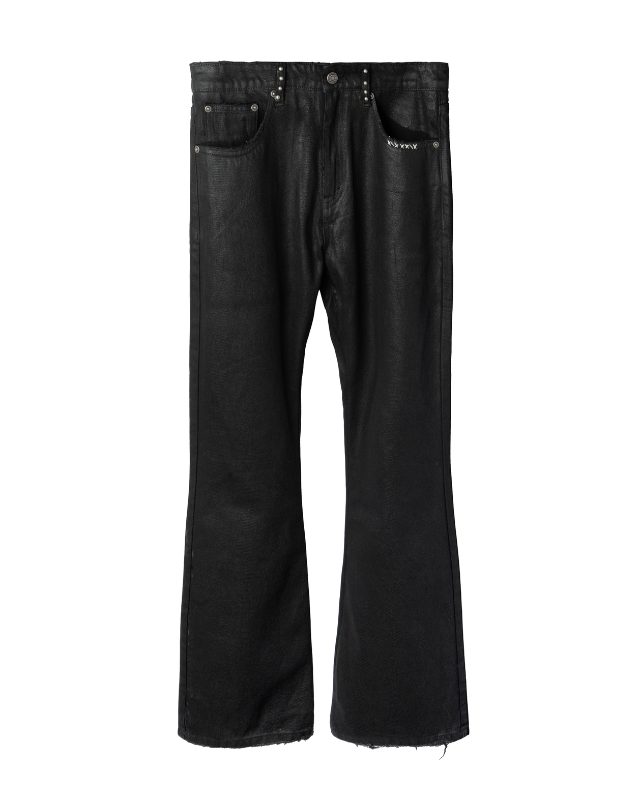 パンツ opium waxed bootcut flare denim WAXED BOOTCUT DENIM [BLACK] – VAGUE Studios