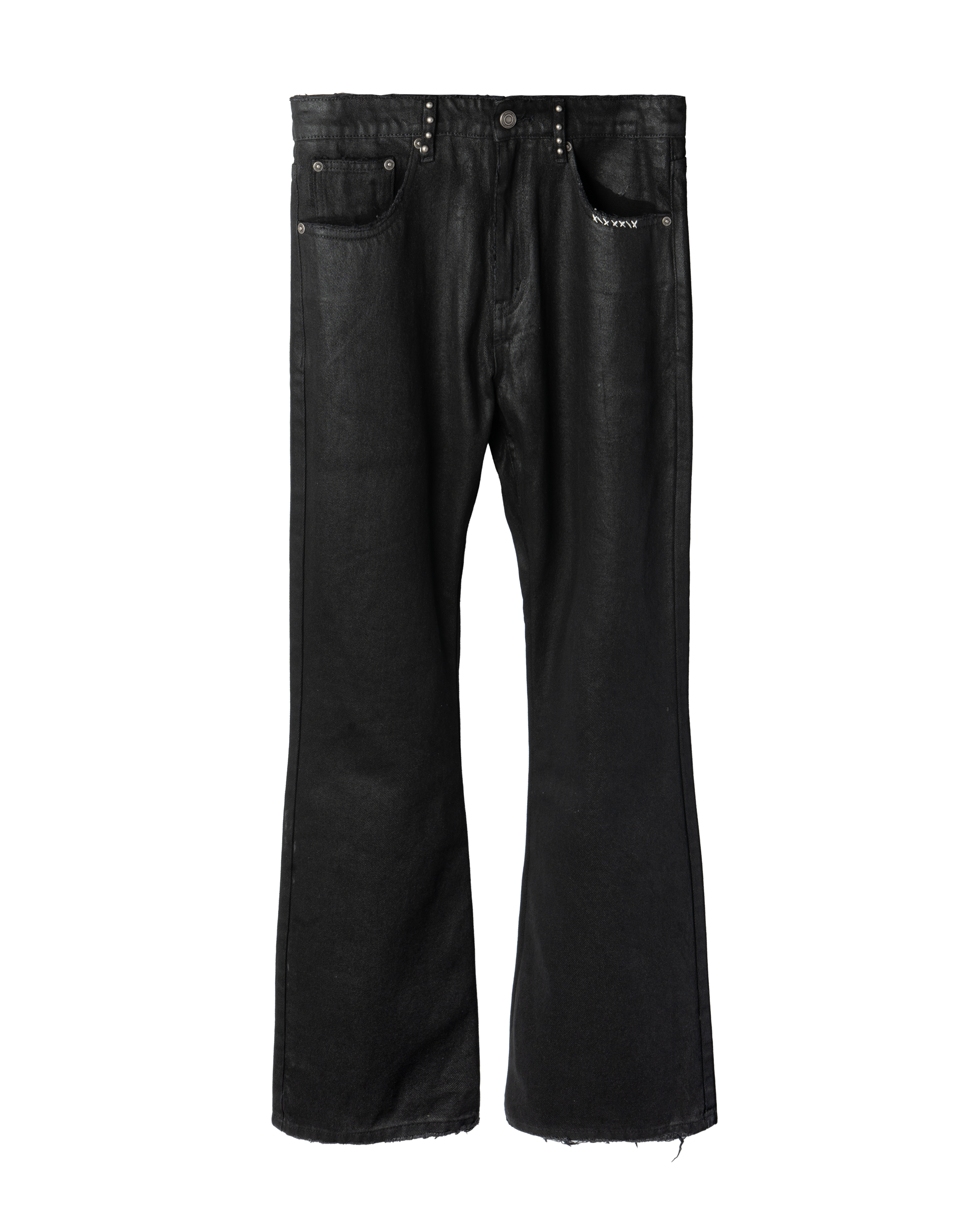 WAXED BOOTCUT DENIM [BLACK]