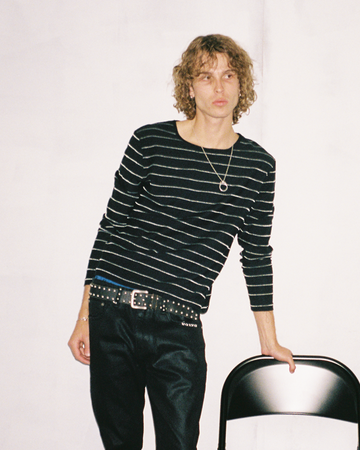 SINGLE STITCH STRIPED LONG SLEEVE [BLACK] – VAGUE Studios