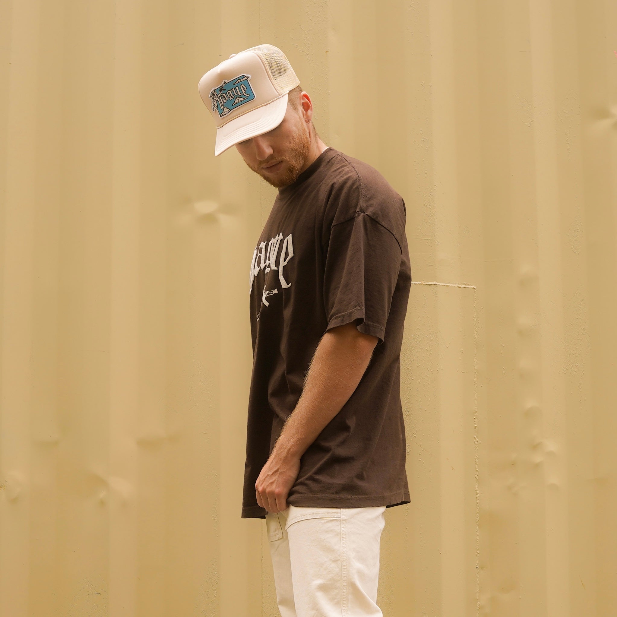 GUARDIAN ANGEL TRUCKER HAT [CREAM]