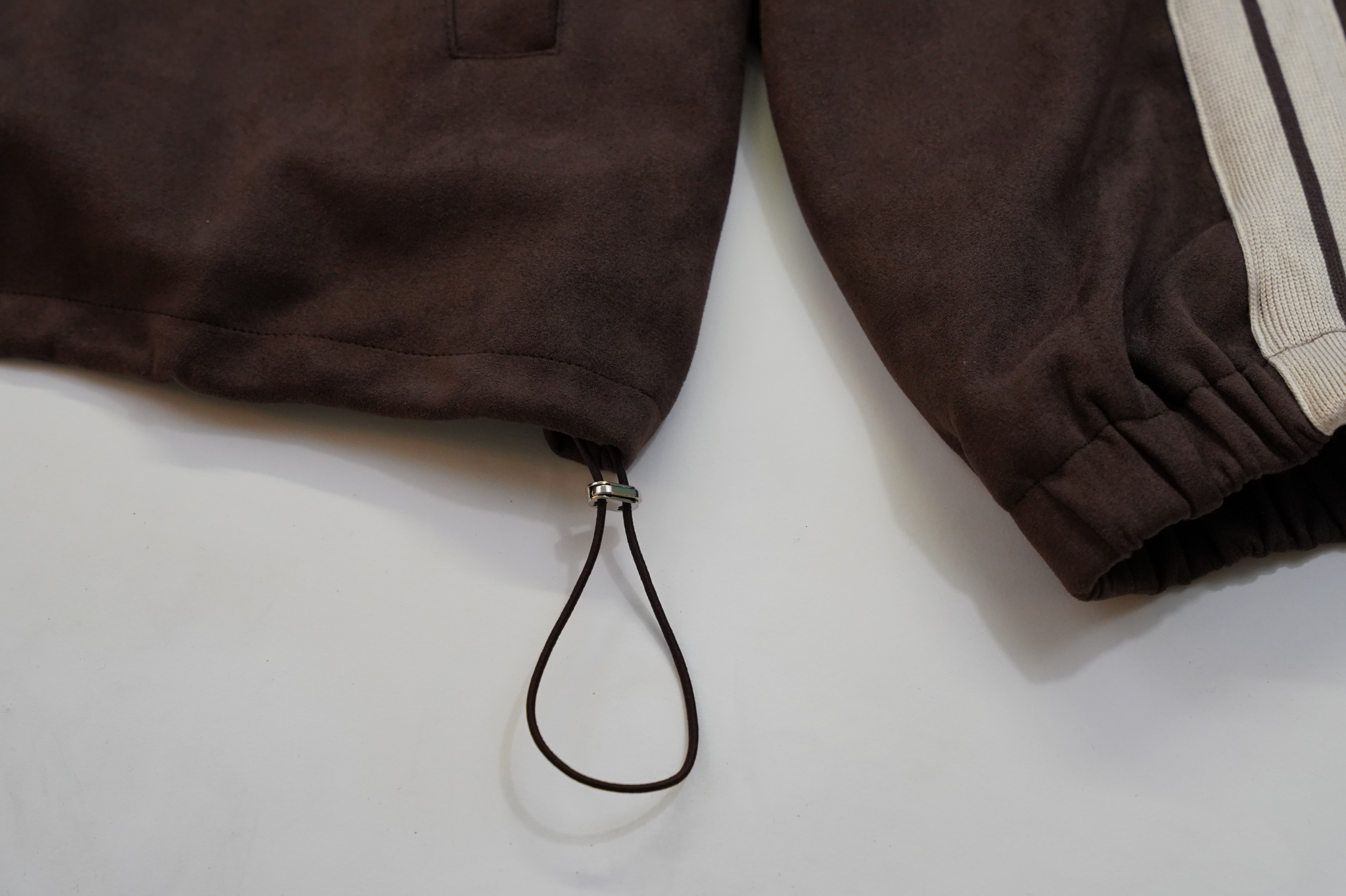 HEAVYWEIGHT SUEDE TRACK JACKET [BROWN]